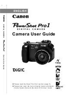 Canon PowerShot Pro 1 Printed Manual